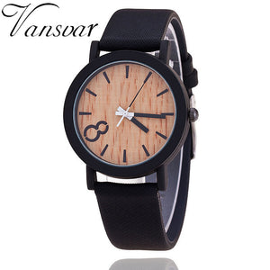 Wooden Relojes Quartz Women Watch Casual Wooden Color Leather Strap Watch Wood