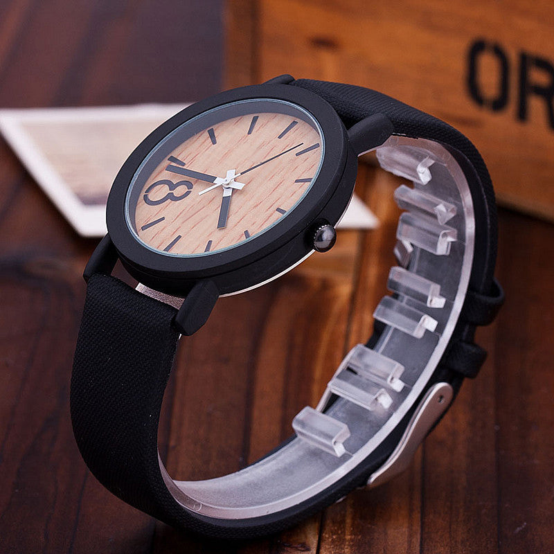 Wooden Relojes Quartz Women Watch Casual Wooden Color Leather Strap Watch Wood
