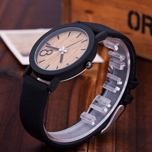 Wooden Relojes Quartz Women Watch Casual Wooden Color Leather Strap Watch Wood