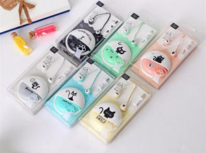 Cute Girls Cat Macarons 3.5mm in-ear Stereo Earphones