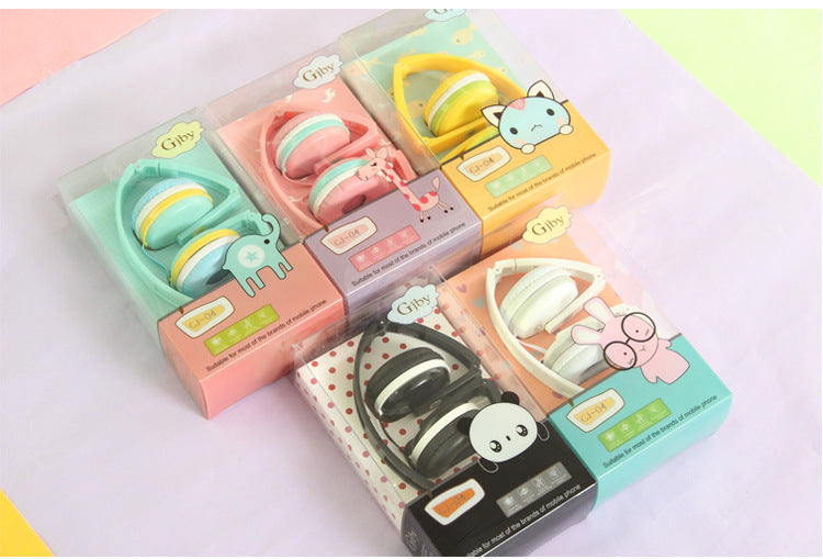 Cute Headphones Candy Color Foldable Kids