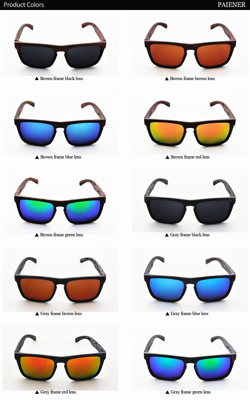 Bamboo Wood Polarized Sunglasses