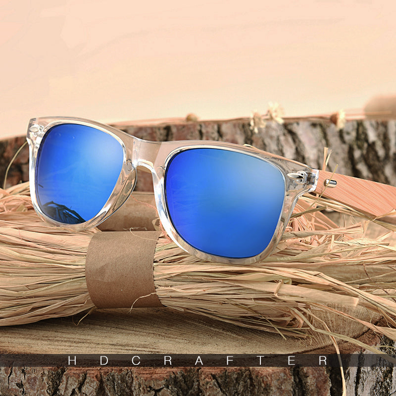 HDCRAFTER Bamboo Sunglasses with case