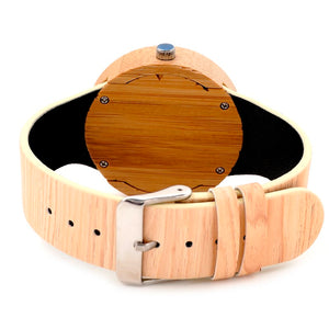 Women Wood Bamboo Quartz wrist watches Luxury Brand