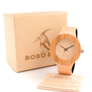 Women Wood Bamboo Quartz wrist watches Luxury Brand