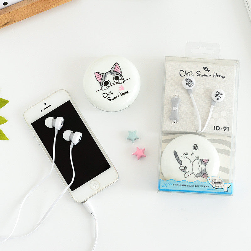 New Cute Cat Earphones 3.5mm