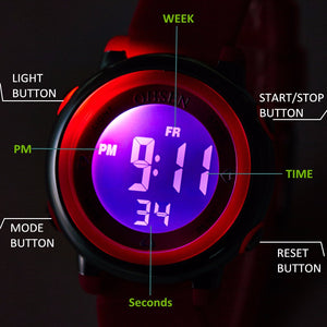 Jelly Candy Watch Clock Woman Waterproof 50M Outdoor