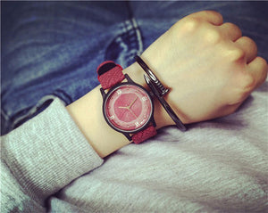 Fashion Wood Face Casual BGG Luxury Brand Women's Watch