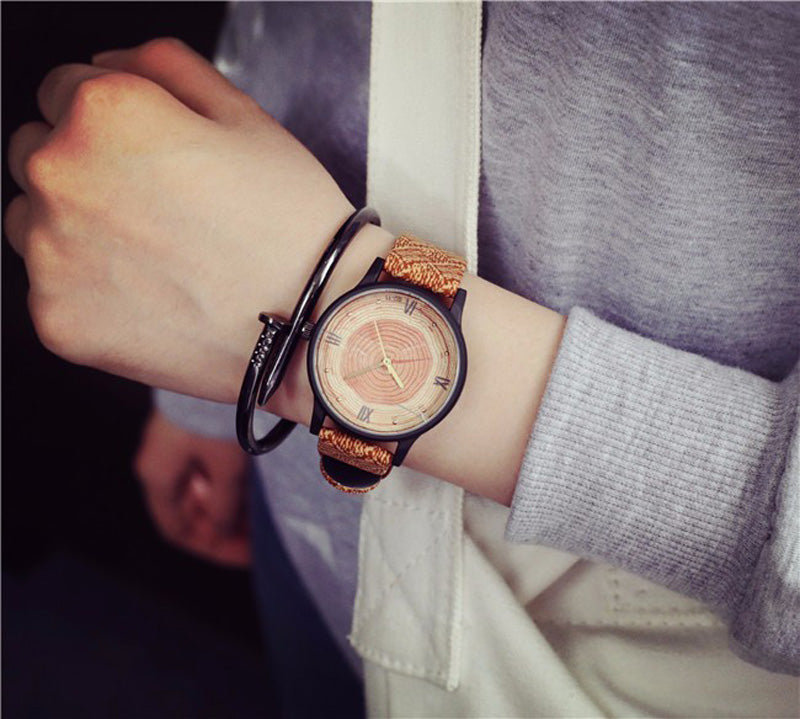 Fashion Wood Face Casual BGG Luxury Brand Women's Watch