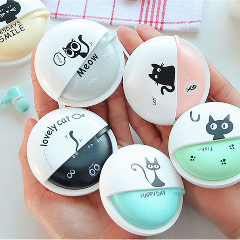 Cute Girls Cat Macarons 3.5mm in-ear Stereo Earphones
