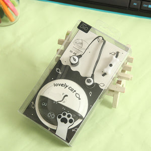 Cute Girls Cat Macarons 3.5mm in-ear Stereo Earphones