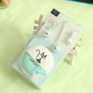 Cute Girls Cat Macarons 3.5mm in-ear Stereo Earphones