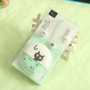 Cute Girls Cat Macarons 3.5mm in-ear Stereo Earphones