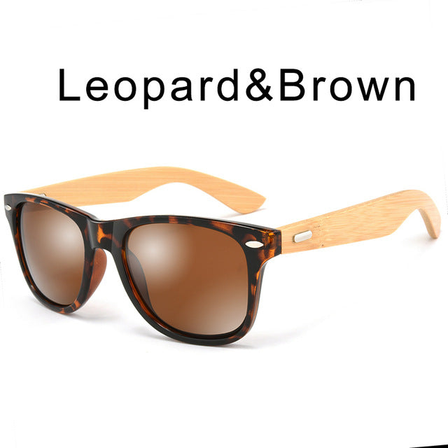 HDCRAFTER Bamboo Sunglasses with case