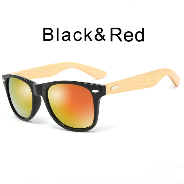 HDCRAFTER Bamboo Sunglasses with case
