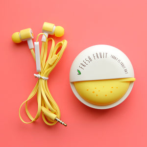 Cute Fruit Candy Colorful Earphones 3.5mm