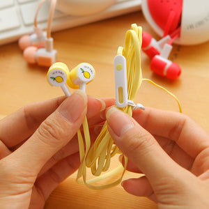 Cute Fruit Candy Colorful Earphones 3.5mm