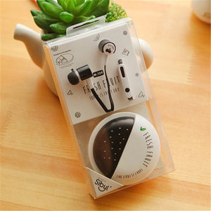 Cute Fruit Candy Colorful Earphones 3.5mm