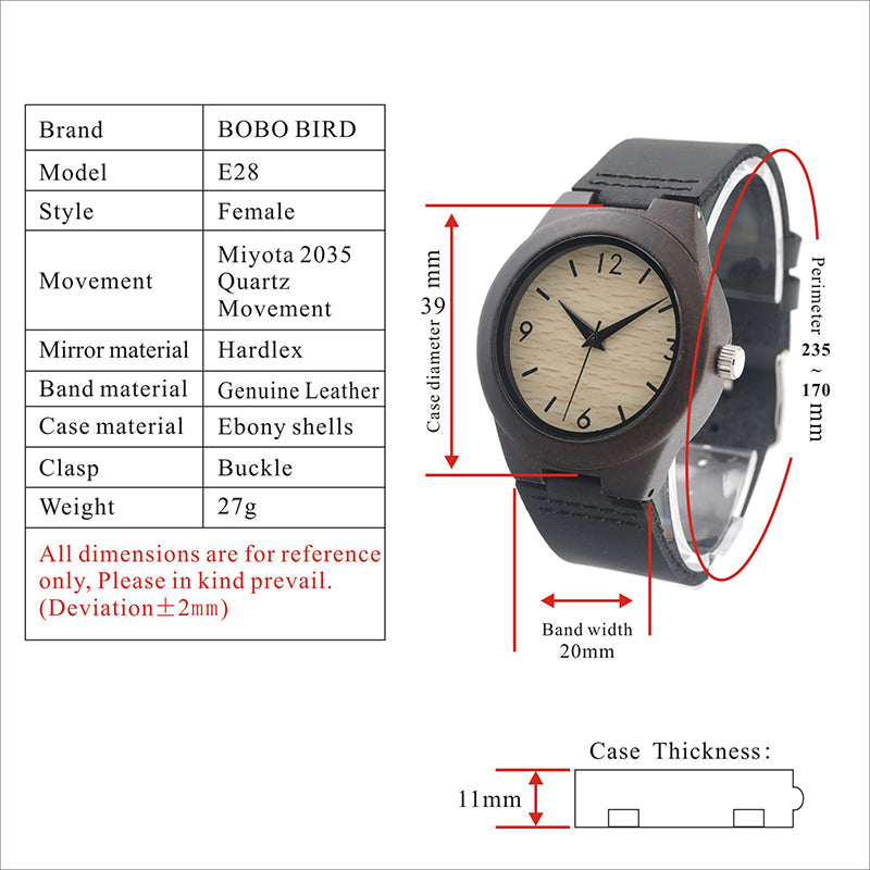 Ebony Wooden Watches