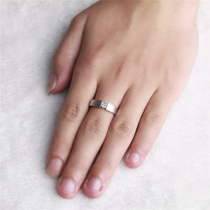 original Solid 925 Silver Rings Set 6mm 1ct CZ Diamant Engagement Rings Jewelry Wedding