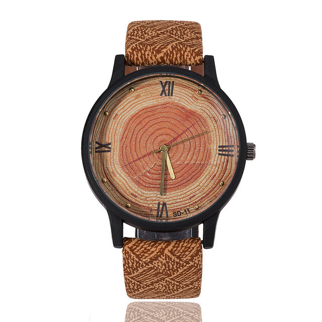 Fashion Wood Face Casual BGG Luxury Brand Women's Watch