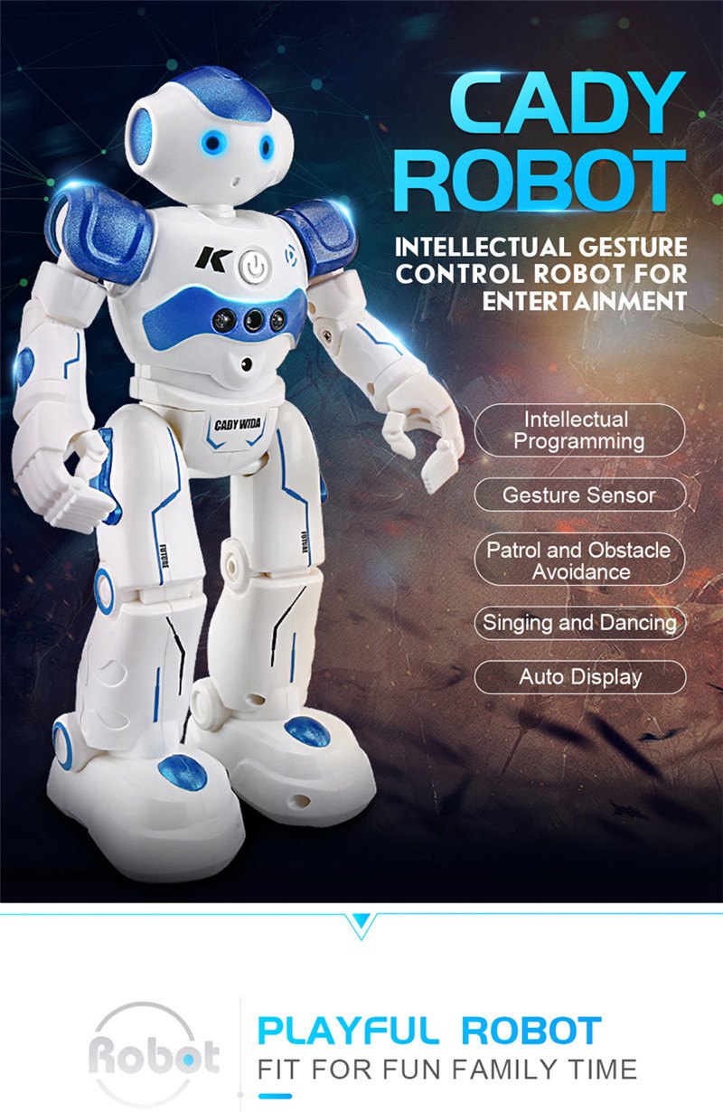 Dancing Gesture Control RC Robot Toy Blue Pink