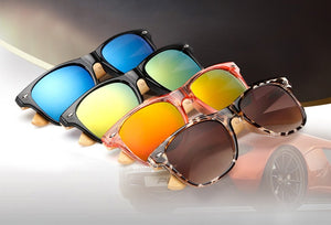 Ralferty Retro Wood Sunglasses Men Bamboo Sunglass