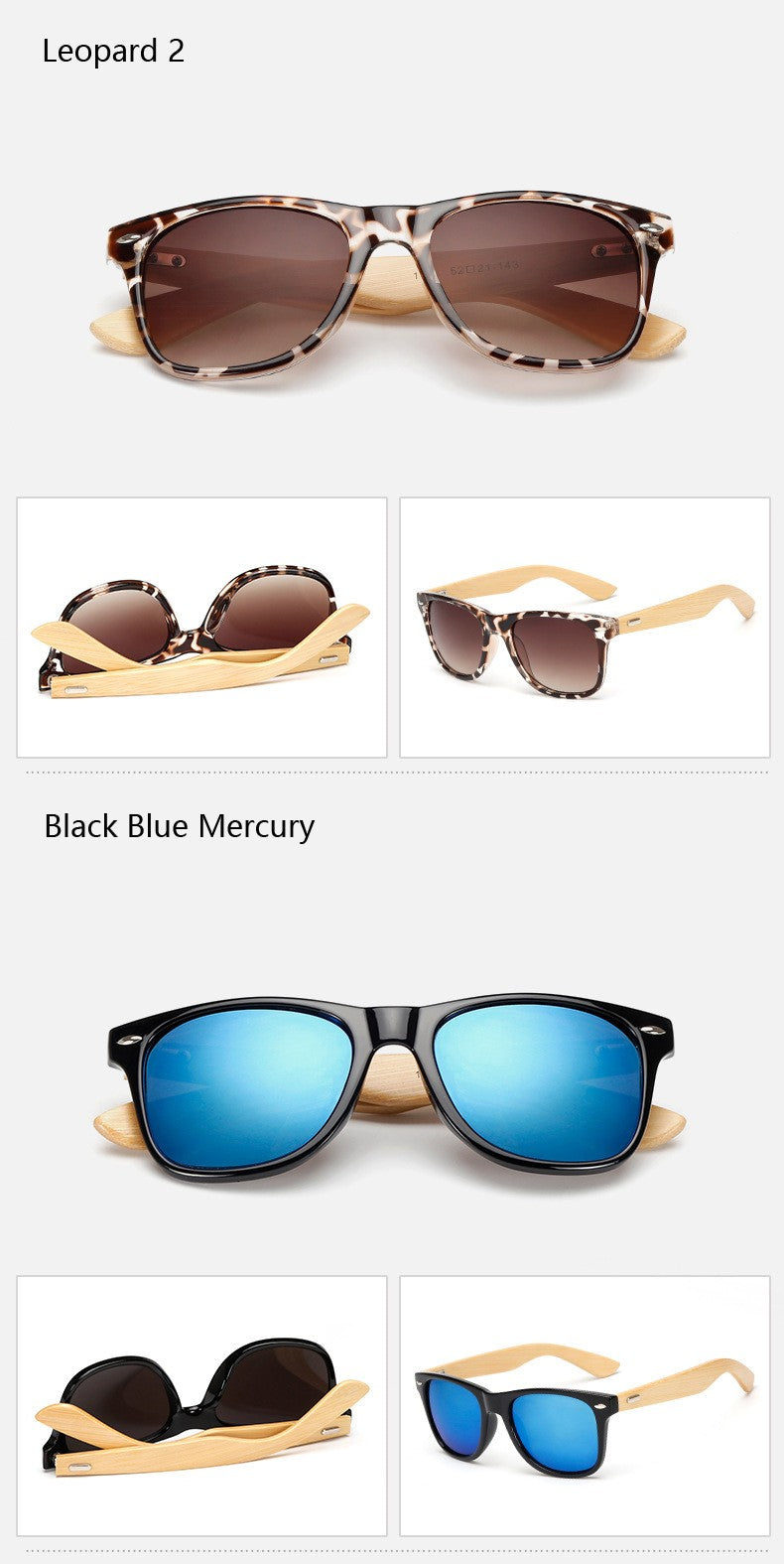 Ralferty Retro Wood Sunglasses Men Bamboo Sunglass