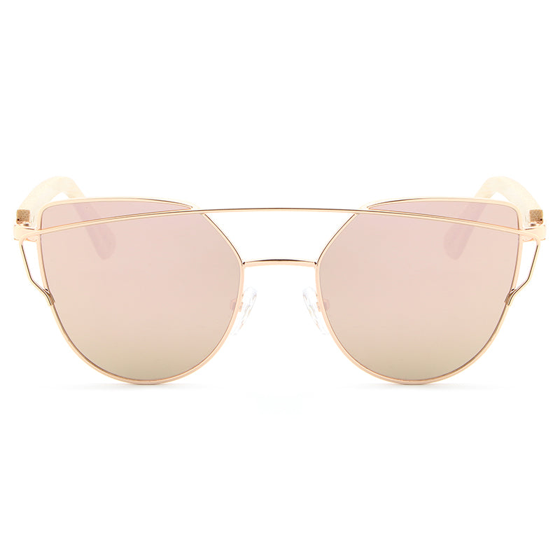 Cat Eye Wood Bamboo Sunglasses