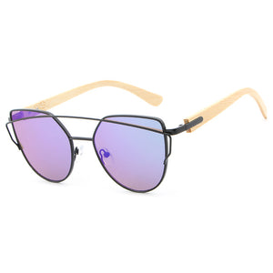 Cat Eye Wood Bamboo Sunglasses