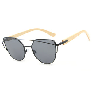 Cat Eye Wood Bamboo Sunglasses