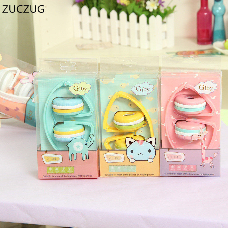Cute Headphones Candy Color Foldable Kids