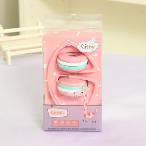 Cute Headphones Candy Color Foldable Kids