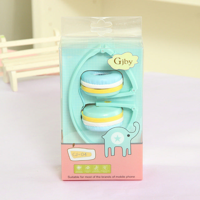 Cute Headphones Candy Color Foldable Kids