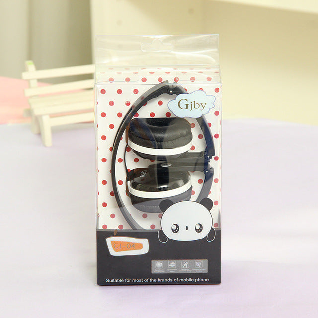 Cute Headphones Candy Color Foldable Kids