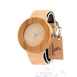 Women Wood Bamboo Quartz wrist watches Luxury Brand