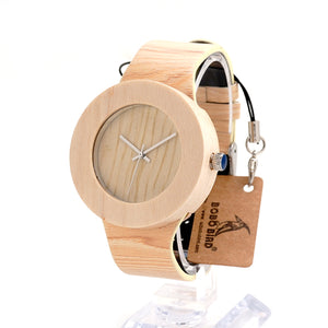 Women Wood Bamboo Quartz wrist watches Luxury Brand