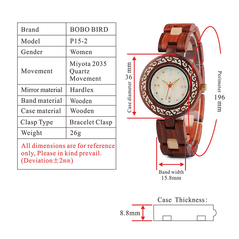 WP15 New Brand Design Seasons Colors Wooden Watches