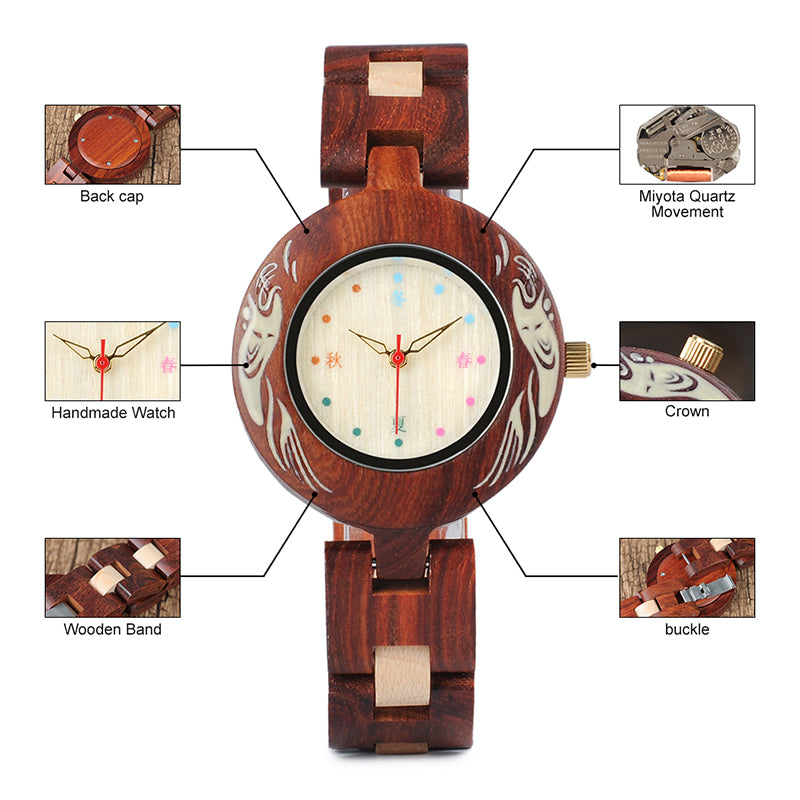 WP15 New Brand Design Seasons Colors Wooden Watches