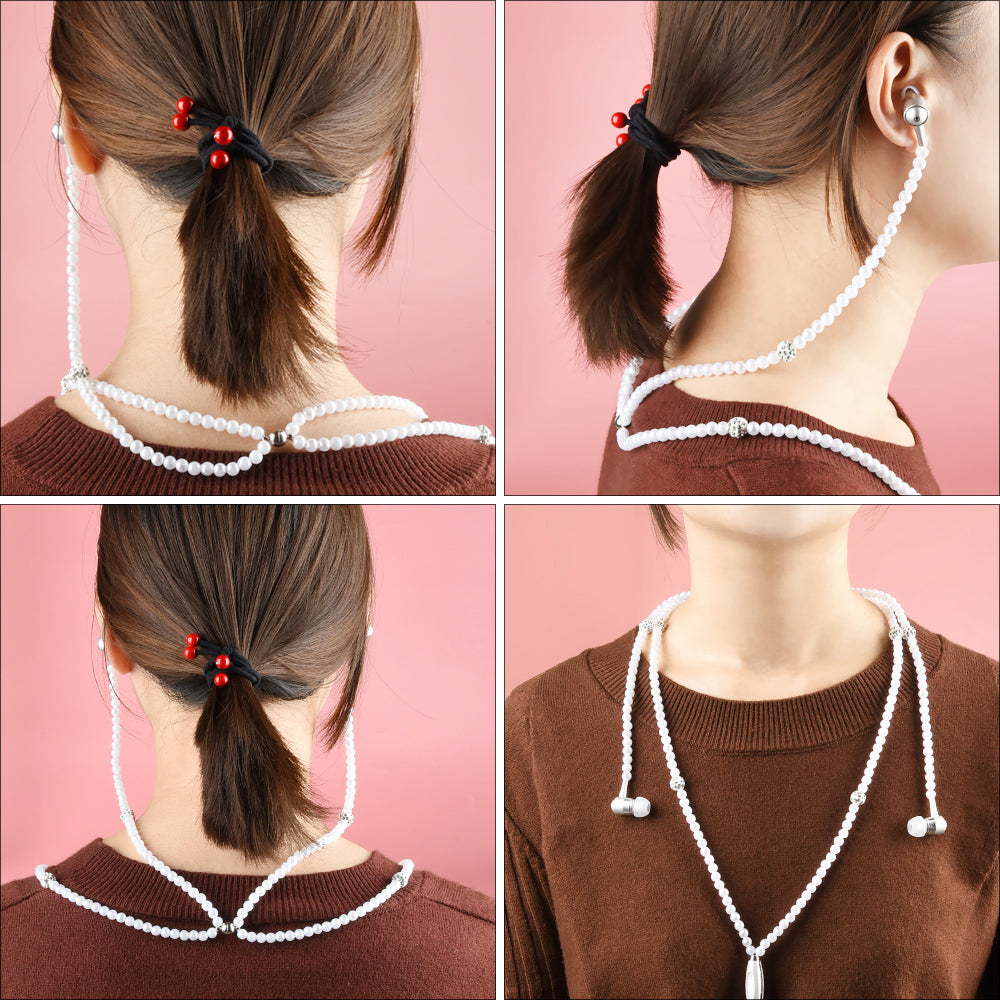 Pearl Necklace Earphone In-Ear