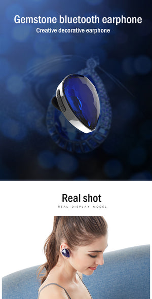 Girls Gemstone Bluetooth Earphones Wireless Music Headset  Earbuds