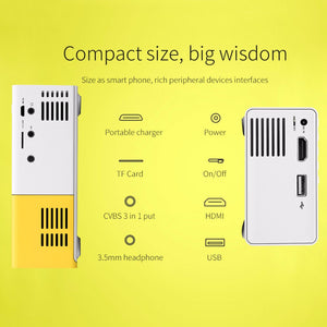 LED Portable Projector 500LM 3.5mm HDMI USB support 1080p