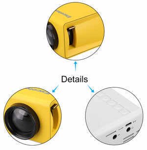 LED Portable Projector 500LM 3.5mm HDMI USB support 1080p