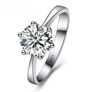 Romantic Wedding Rings Jewelry for Women Men 925