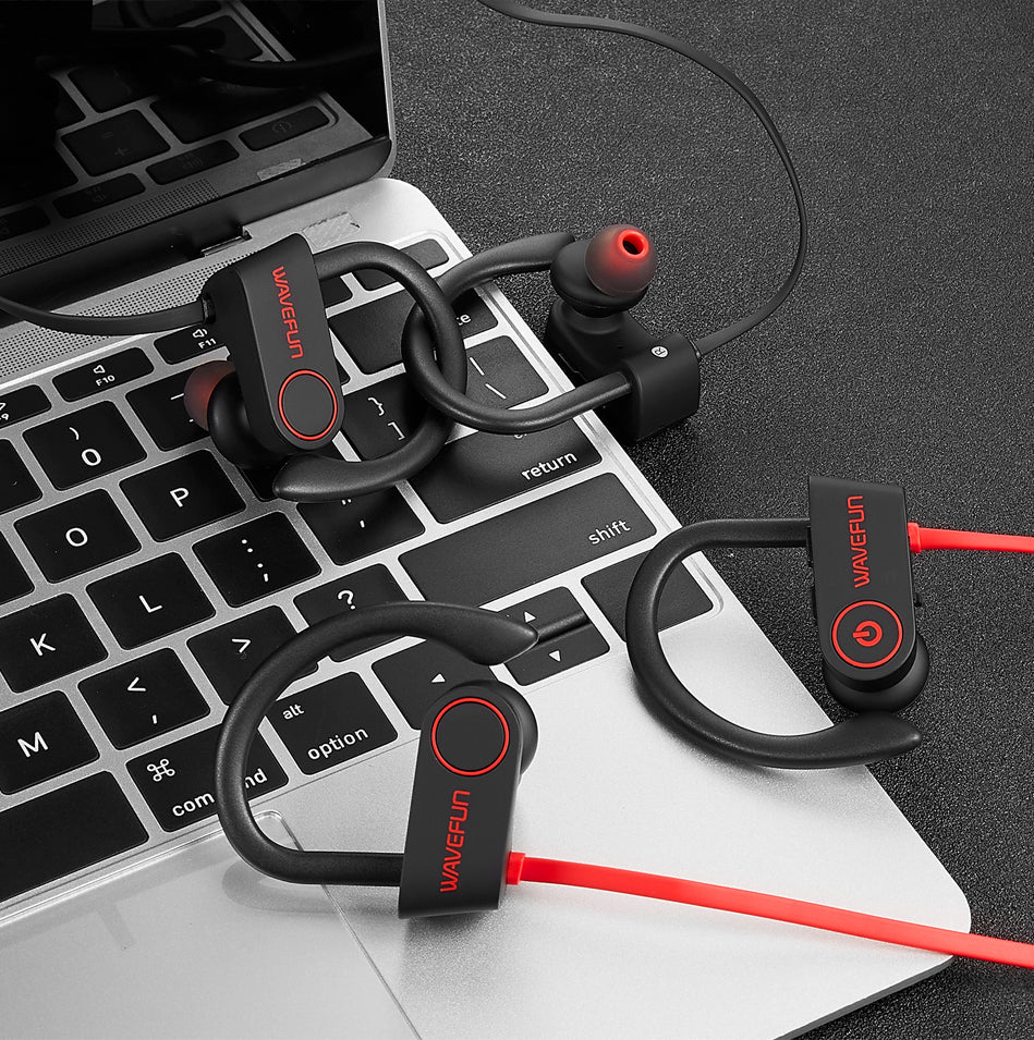 Wavefun bluetooth headphones IPX7 waterproof