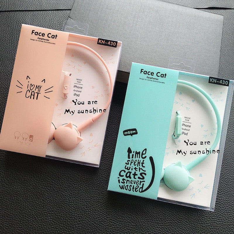 Headphones Lovely Face Cat Music Stereo 3.5MM