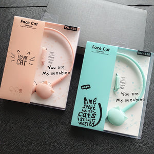 Headphones Lovely Face Cat Music Stereo 3.5MM