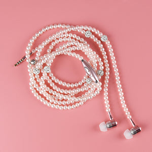 Pearl Necklace Earphone In-Ear