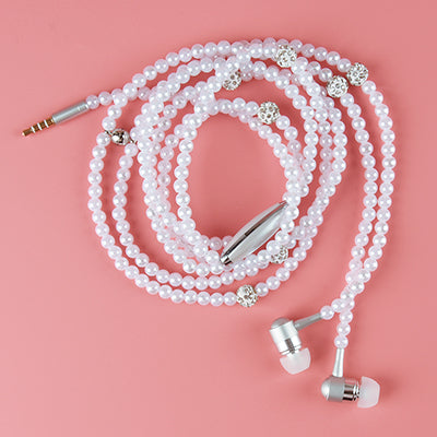Pearl Necklace Earphone In-Ear