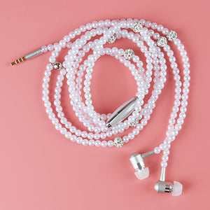 Pearl Necklace Earphone In-Ear